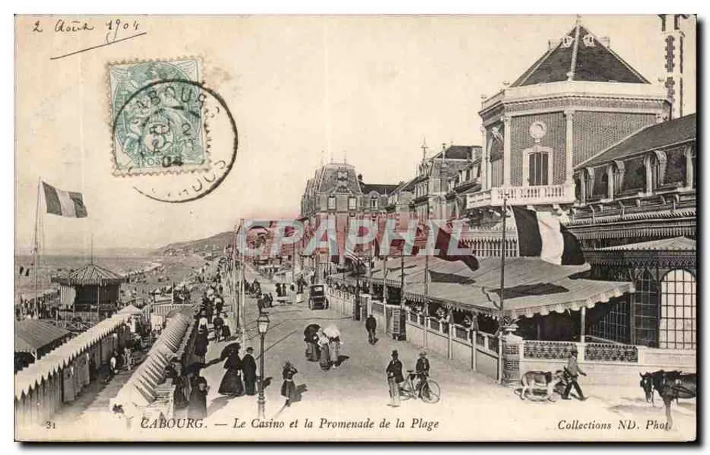 Cabourg — Das Casino und die Promenade am Strand — Sammlung ND. Phot. - Vorderseite