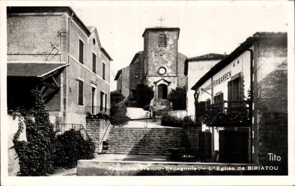 Frontière Franco-Espagnole — L'Église de BIRIATOU — Tito - Recto