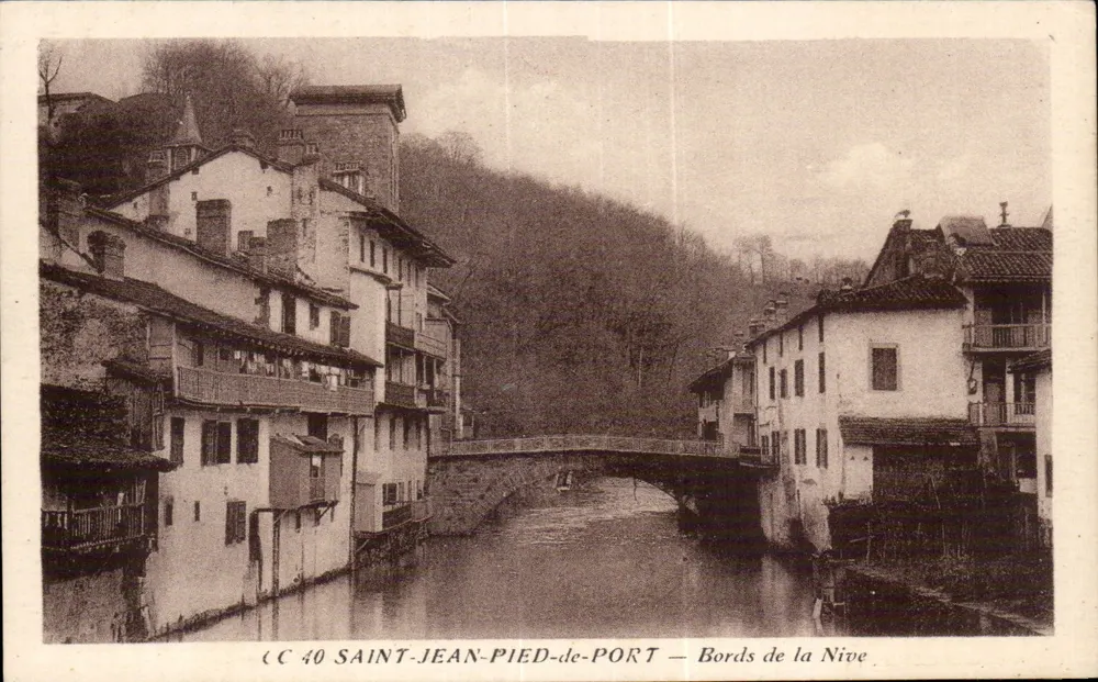 Saint-Jean-Pied-de-Port — Ufer der Nive — CC 40 - Vorderseite