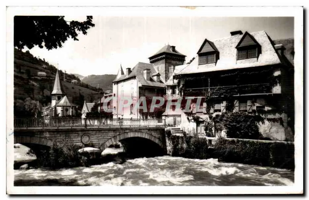 Arreau (H.P.) Tal der Aure — Alte Häuser am Ufer der Neste — Photo Edition Duault, Lourdes - Vorderseite