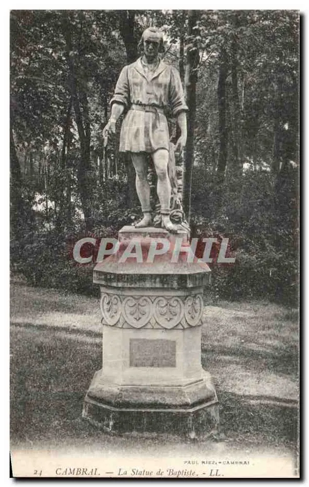 Cambrai — A Estátua de Baptiste — Paul Riez - Cambrai - Frente