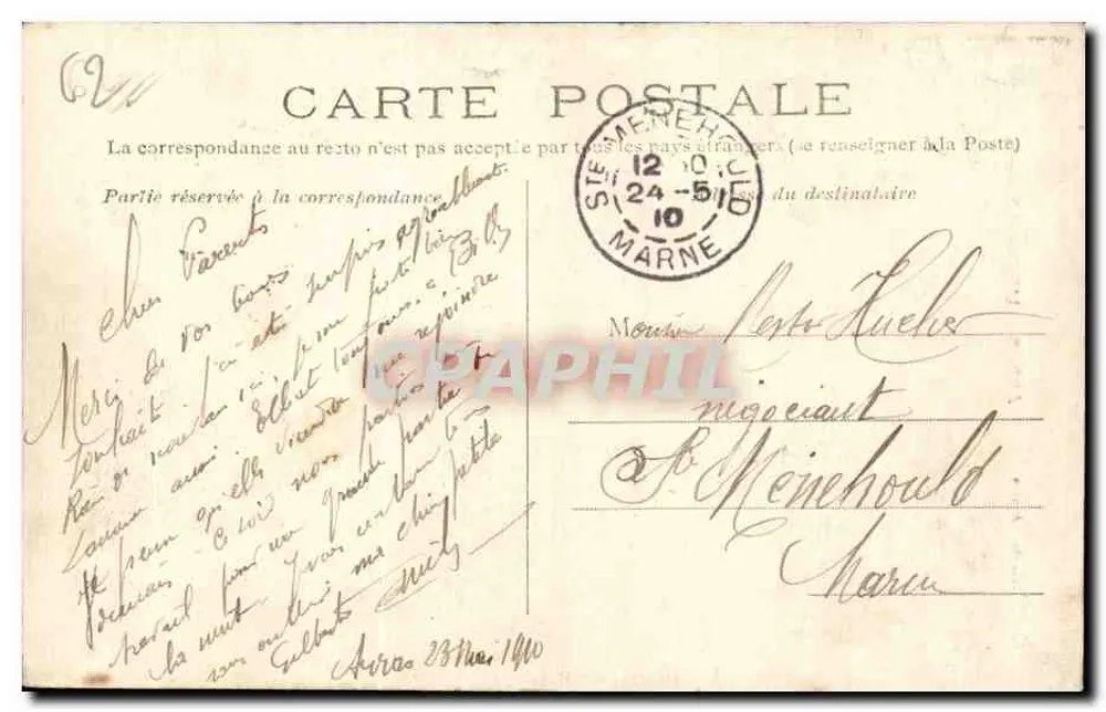 Arras — A Igreja de Ronville — Ed. B., Arras, n°8 - Verso