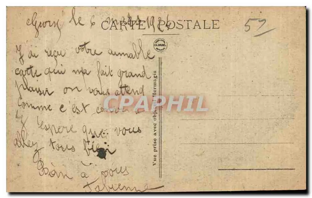 Givry-en-Artonne — Gedenkstein für die Gefallenen des Krieges 1914-1918 — Verlag OR, Nr. 9 - Rückseite