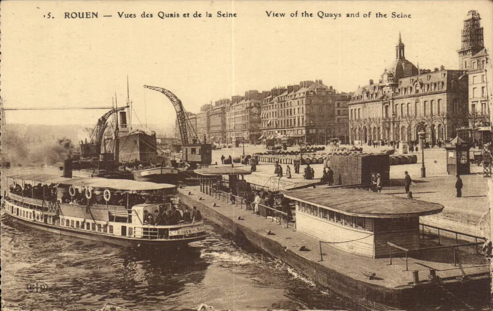 Rouen — Ansichten der Quais und der Seine — C. Rouen & N. Nr. 15 - Vorderseite
