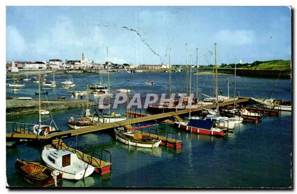 Porto de Saint-Gilles-Croix-de-Vie — vista do porto com barcos — editor Artaud Frères, Nantes - Frente