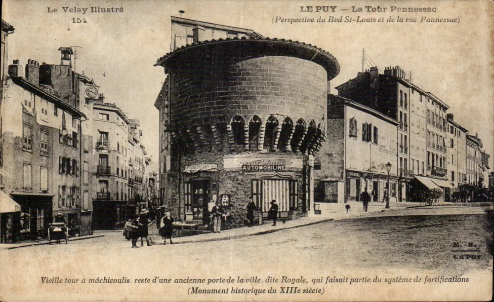 Le Puy — La Tour Pannessac — Perspectiva da Torre Pannessac e da Rue Pannessac — Edições Le Velay Illustré n°154 - Frente