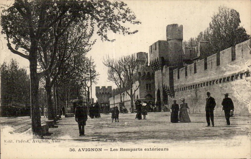 Avignon — Os Muros Externos — Edit. Prévot, Avignon, Vals, n°36 - Frente