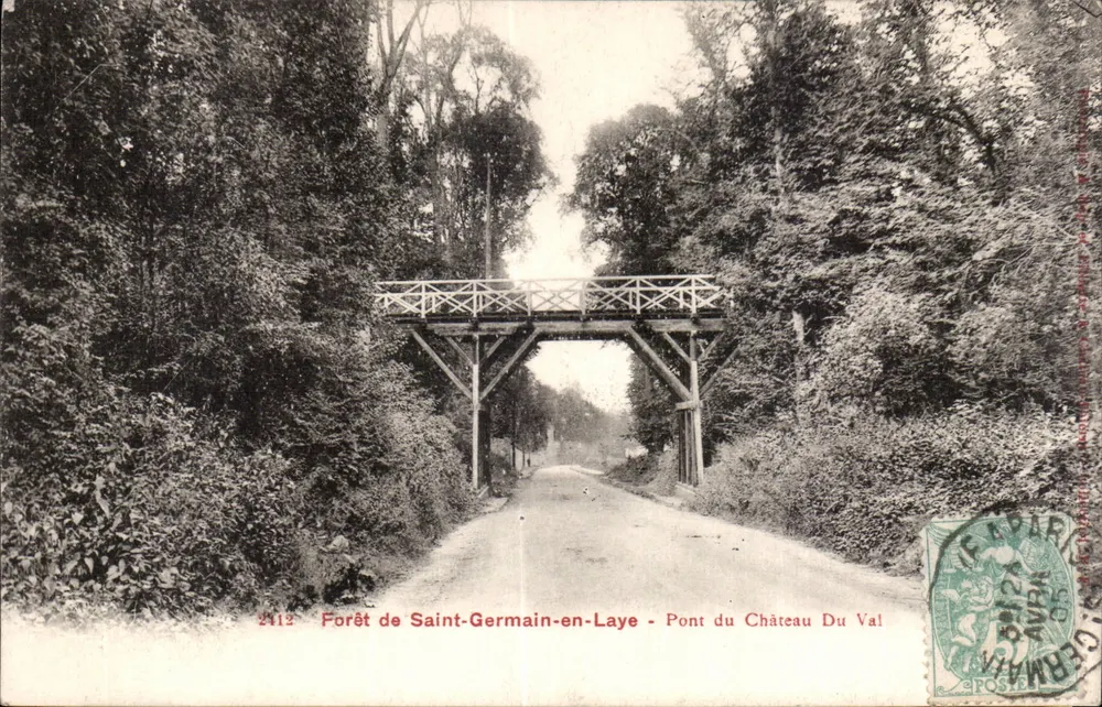 Wald von Saint-Germain-en-Laye — Brücke des Schlosses Val — Verlag P. P. L. n° 2412 - Vorderseite