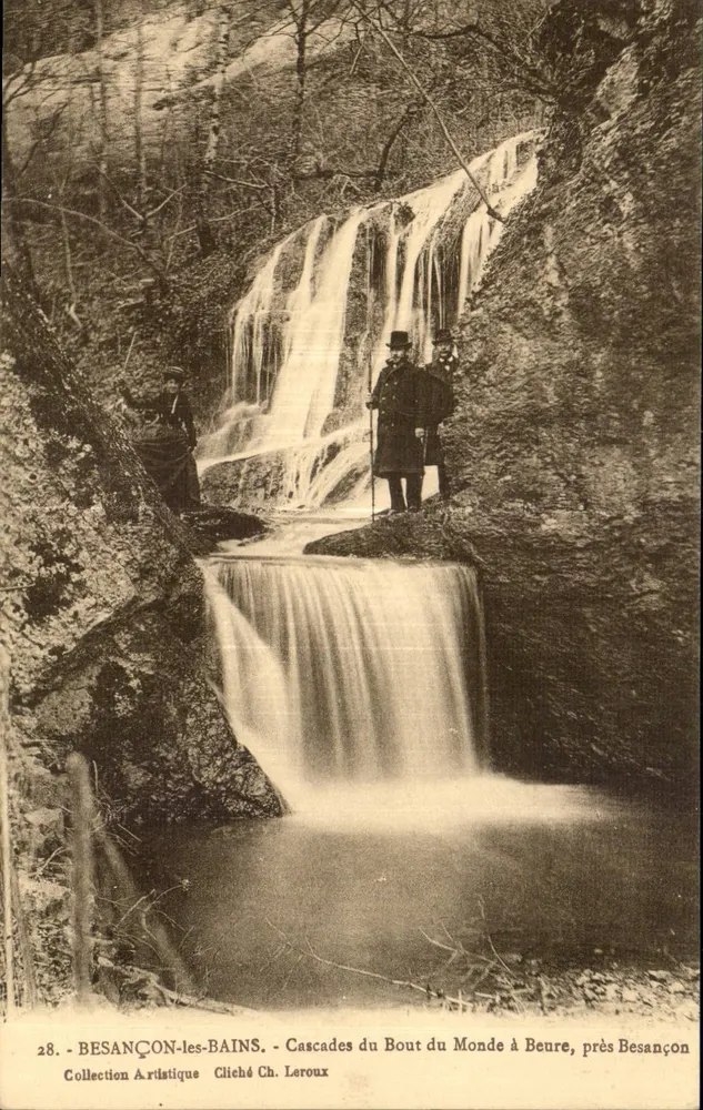 Cascate del Fine del Mondo a Beure vicino Besançon — Collezione Artistica — Chiché Ch. Leroux - Recto