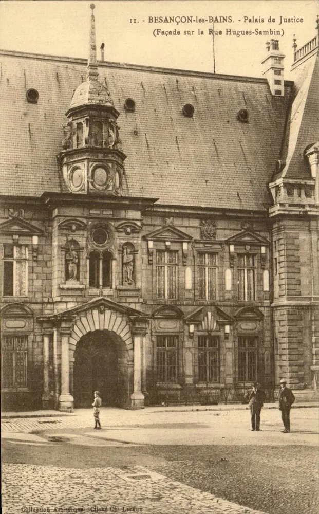 Besançon-les-Bains - Palazzo di Giustizia (Facciata sulla Rue Hugues-Sambin) — Collezione Artistica - Chloé Ch. Loraux - Recto