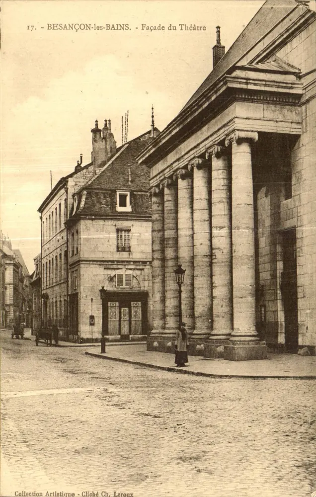 Besançon-les-Bains — Facha do Teatro — Coleção Artística, Cliché Ch. Leroux - Frente