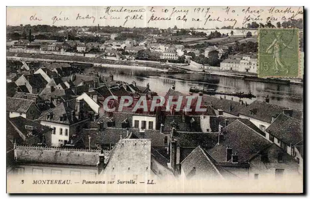 Montereau — Panorama sobre Surville — LL. - Frente