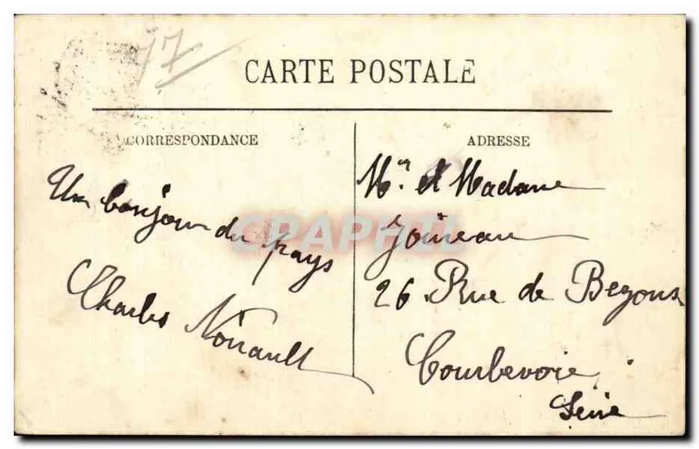 Montereau — Der Park und das Schloss Surville — LL. - Rückseite