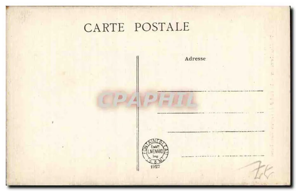Montereau — Der Portal der Kirche Notre-Dame — Künstlerkollektion L. M. n°75 - Rückseite