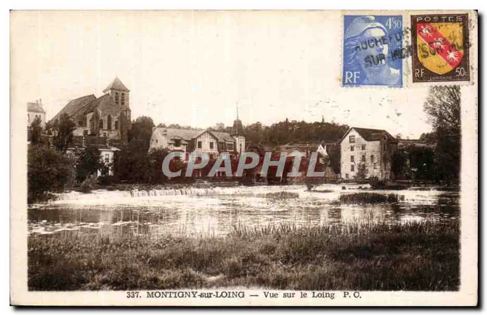 Montigny-sur-Loing — Vista sobre o Loing — P.C. — n°337 - Frente