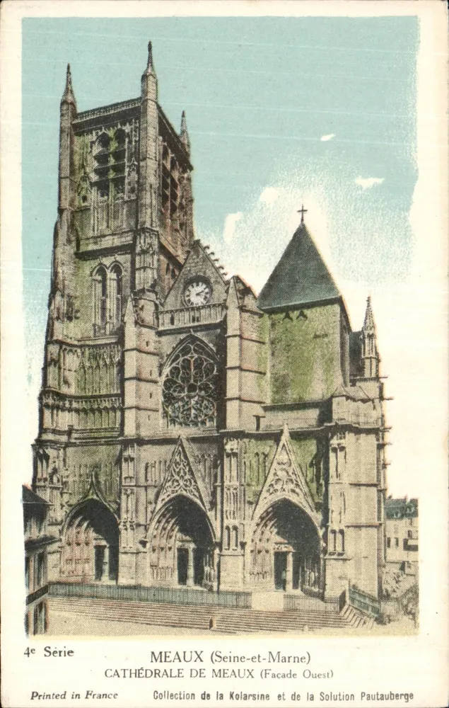 Catedral de Meaux — Facha Oeste — Coleção da Kolarsine e da Solução Pautauberge, 4ª série - Frente