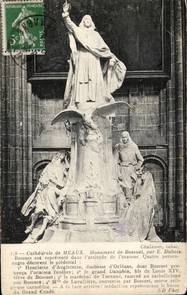 Catedral de Meaux — Monument de Bossuet por E. Dubois — ND Phot. - Frente