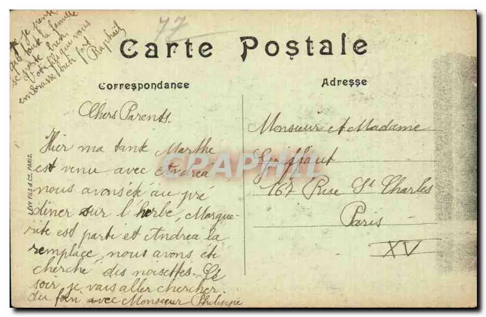 MELUN. — Castelo de Vanx-le-Penil — Lévy Fils & Cie, Paris - Verso