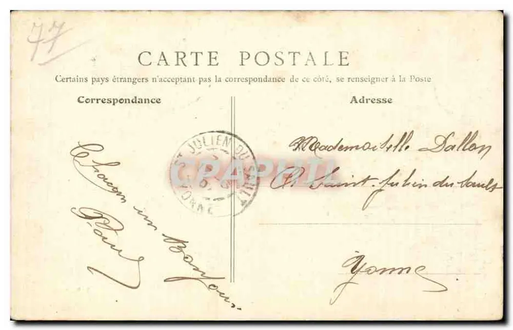 Melun (S.-et-M.) — Castelo da Rochette — B.F., PARIS - Verso