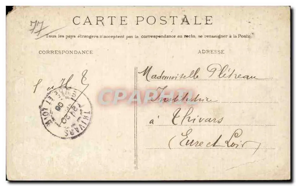 Melun — Rua de Vaux — Coleção das Galerias Malunand - Verso
