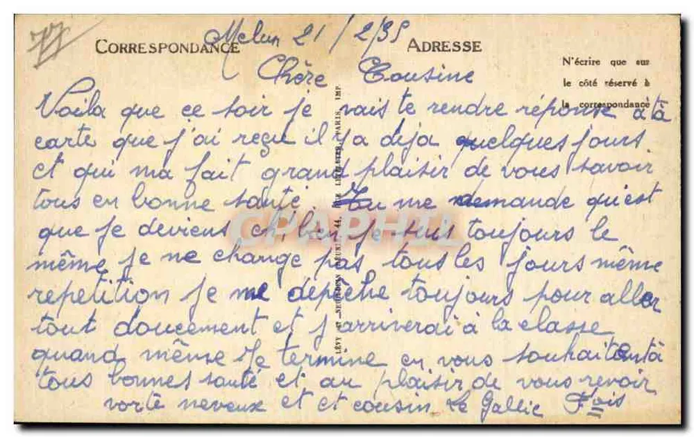 MELUN — O Bairro Nossa Senhora e a Casa Central — ND — Editor ND, n° 42 - Verso
