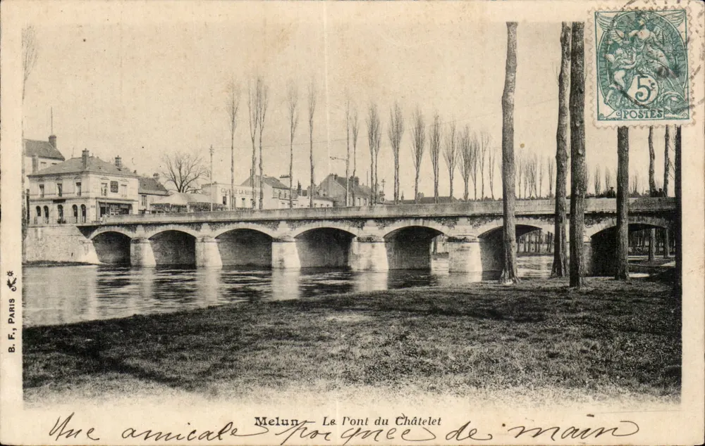 Melun — O Ponte do Castelo — B.F. Paris - Frente