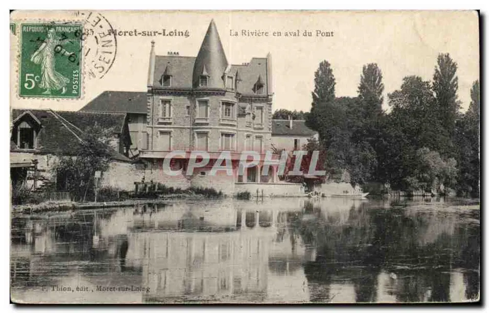 Der Fluss unter der Brücke — Moret-sur-Loing — Verlag C. Thion - Vorderseite