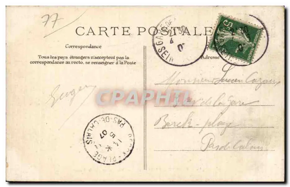 Moret-sur-Loing — Ansicht vom Loing — Verlag CIP, n° 437 - Rückseite