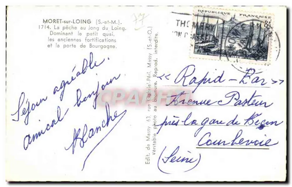 Moret-sur-Loing — Angeln am Kai — Y. Hodbi - Rückseite
