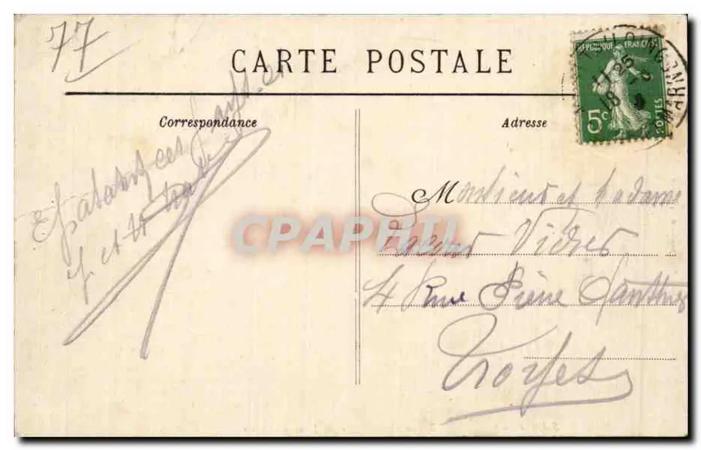 Clair de Lune em Moret — Salão 1902 — André Delaistre — L. Coffin, fot. edit., Moret - Verso