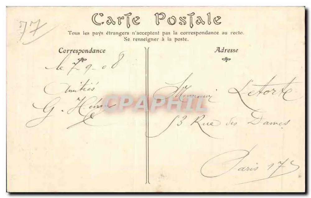 MORET — A Igreja de Nossa Senhora — D. Phol, n°7 - Verso