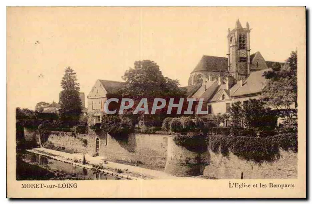 Moret-sur-Loing — Die Kirche und die Mauern — Edition J. Charton - Vorderseite