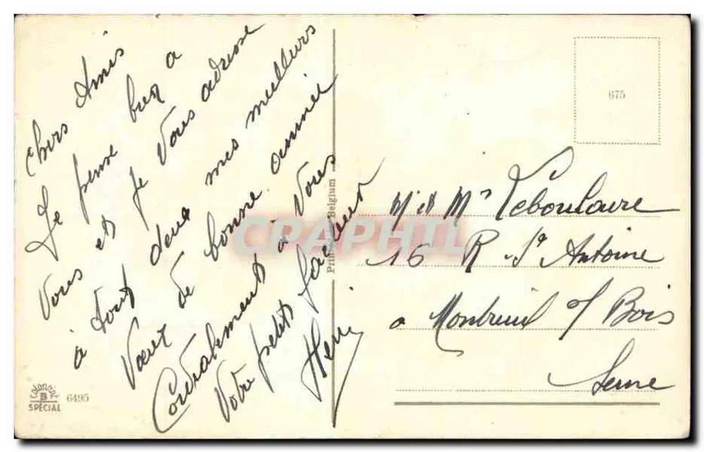 Hufeisen und Blumen — Frohes Neues Jahr — P. B. SPECIAL n°6495 - Rückseite