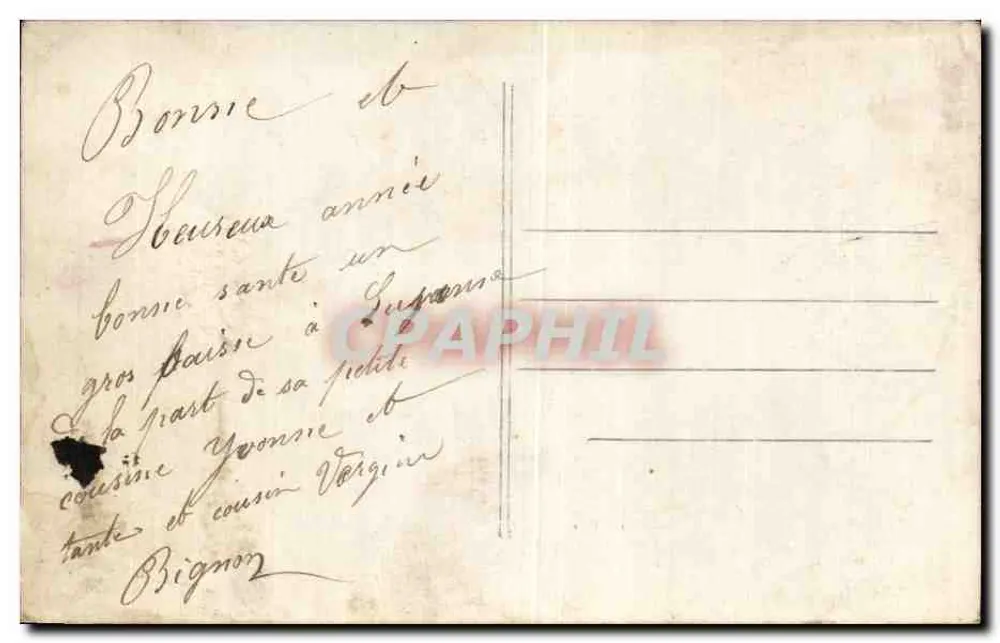 Horseshoes et fleurs — Bonne Année — Éditeur CB, n° 800/6 - Rückseite