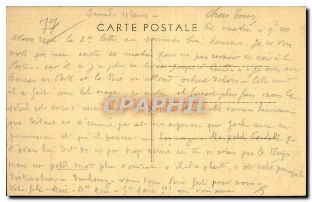 Moret-sur-Loing (S.-et-M.) — Übersicht über den Loing in Richtung Porte de Bourgogne — Fot. Combier Macon - Rückseite