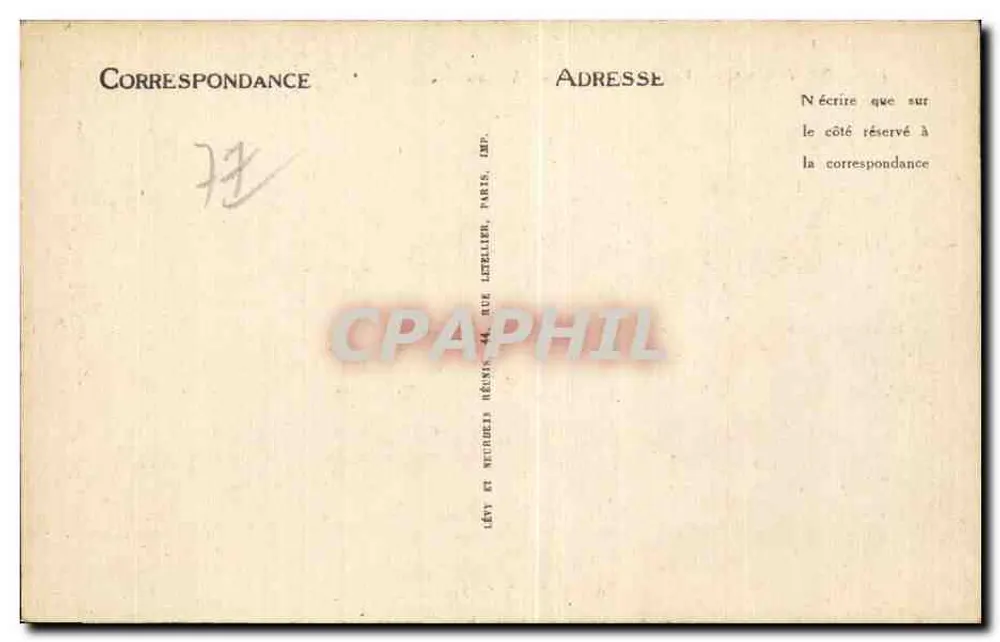Nemours — Algemene Uitzicht en het Kasteel — LL. — N° 111 - Achterkant
