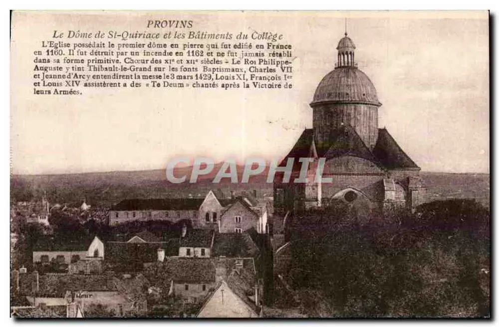 Provins — Der Dom von St-Quiriace und die Gebäude des Colleges — Verleger nicht sichtbar - Vorderseite