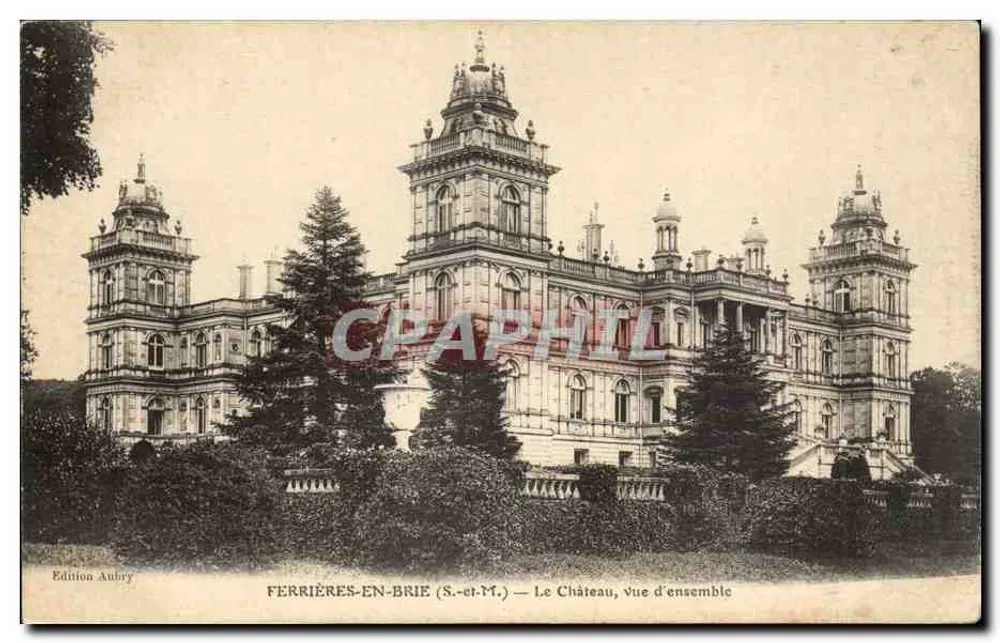 Ferrières-en-Brie — O Castelo, visão geral — Edição Anbry - Frente