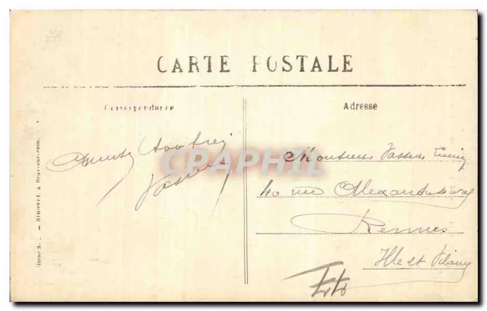 Wnętrze Kościoła w Montceaux-les-Provins — Inwazja Niemiecka — Wrzesień 1914 — S.-et-M. zniszczona - Rewers