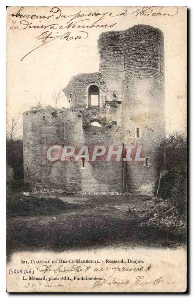 Castelo de Méz-le-Maréchal — Restos do Donjon — L. Ménard, fot.-edit., Fontainebleau - Frente