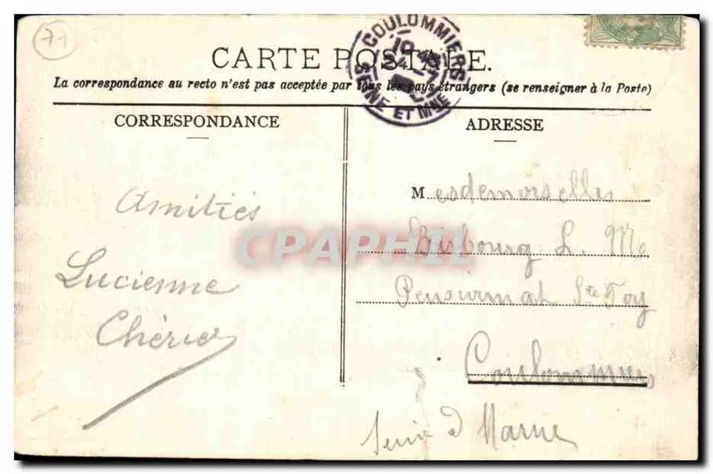 Crécy-en-Brie — Die Kirche und der Morin — Verlag Naret - Rückseite