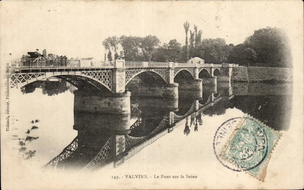 Valvins - O Ponte sobre a Sena — editor Tribaul, Fontainebleau-Melin, n° 149 - Frente