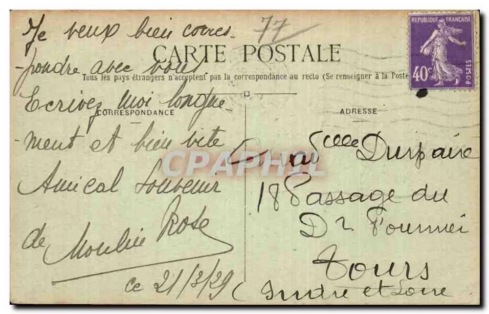 Le Boulevard Liévin — vue d'une rue bordée d'arbres et de maisons — éditeur Col. Rouquette - Verso