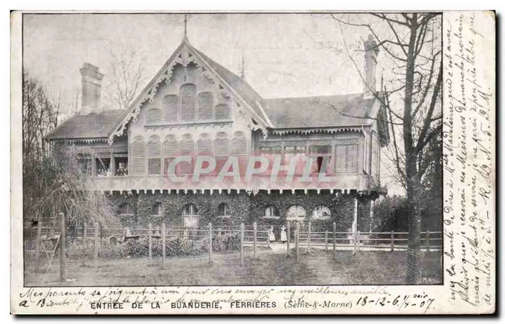 Entrada da lavanderia, Ferrières (Seine-Saint-Denis) — editor P. Blondiaux, número de série não visível - Frente