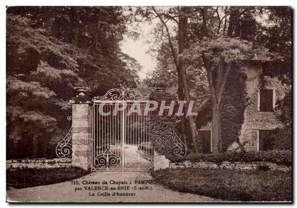 Schloss Chapuis in Pampou — Das Ehrentor — von VALENCE-en-BRIE (S.-et-M.) - Vorderseite
