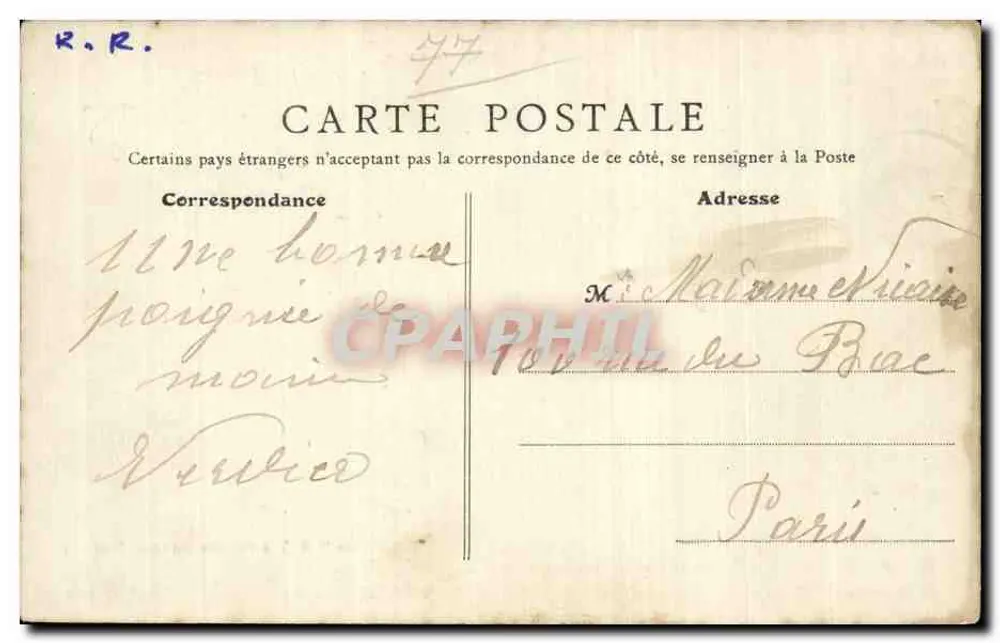 Champaubert-la-Bataille — O Campo dos Cossacos — Edição E. R. T. Boncompagni (Sér. M) - Verso