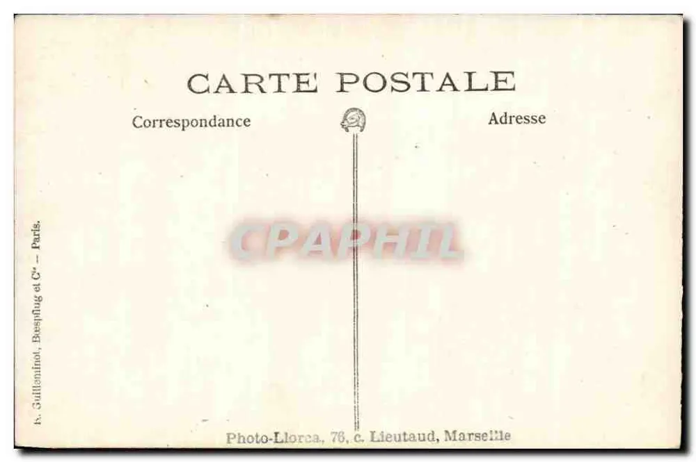 Porträt eines Mannes und eines kleinen Mädchens — Studio — A. Guillenminot, Bespflug & Cie, Paris - Rückseite