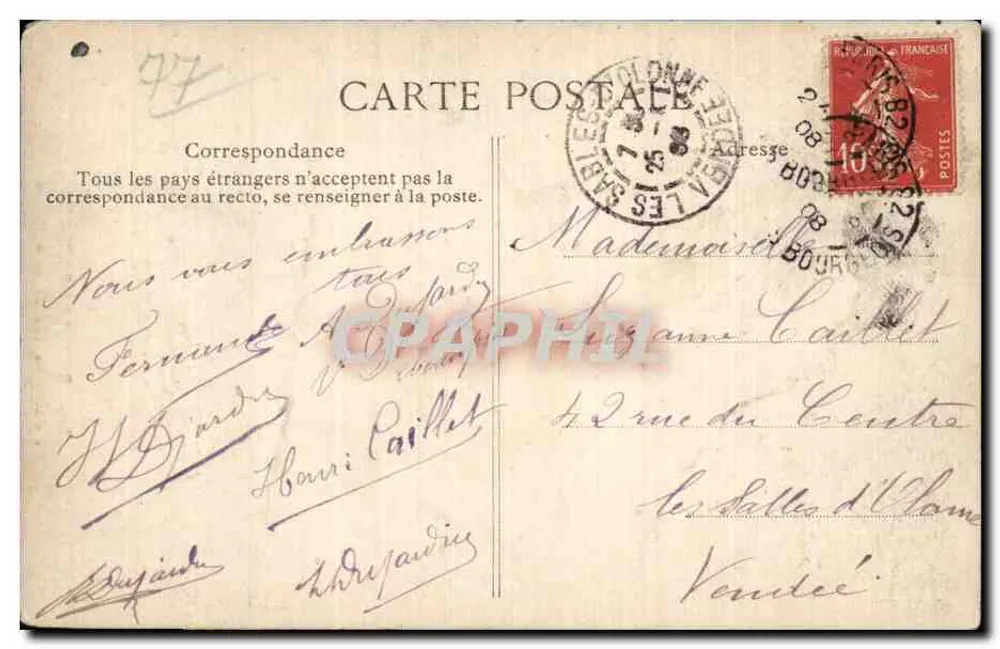 Fontaine du Château de Bellombre — Dammarie-les-Lys — Verlag Sirotaine, n°892 - Rückseite