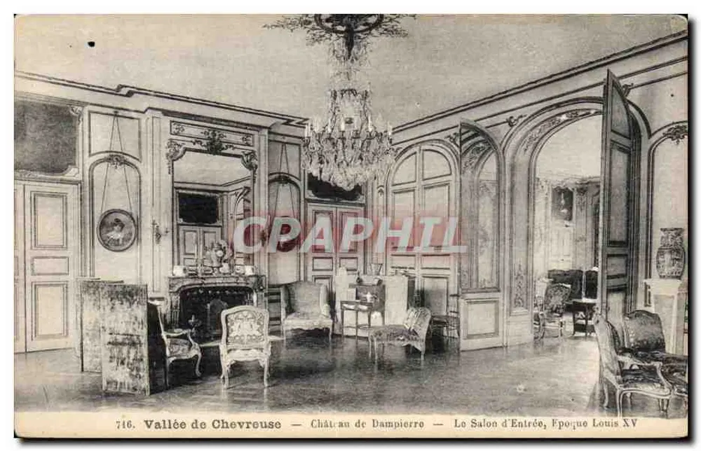 Vale de Chevreuse — Castelo de Dampierre — O Salão de Entrada, Época Luís XV - Frente
