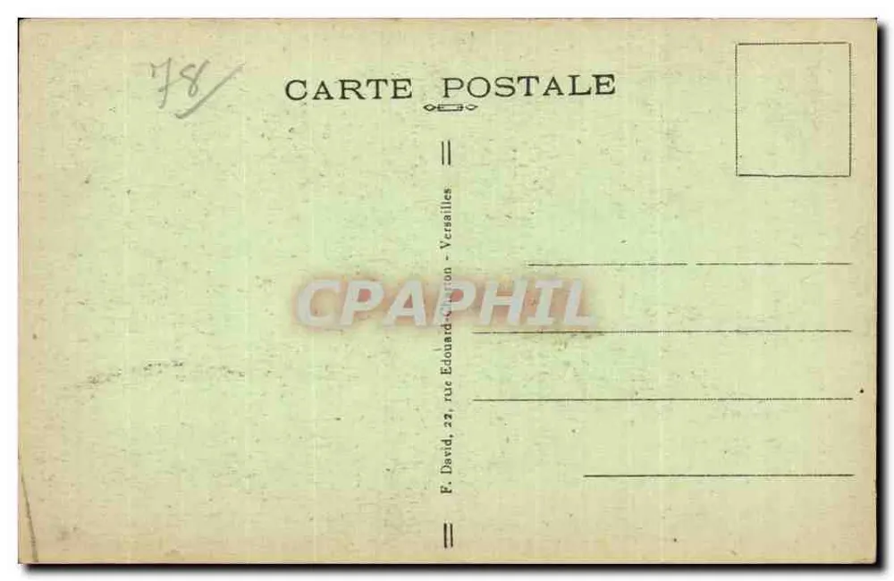Vale de Chevreuse — Escada do Castelo de La Madeleine — Editor F. David, Versailles, n° 45 - Verso